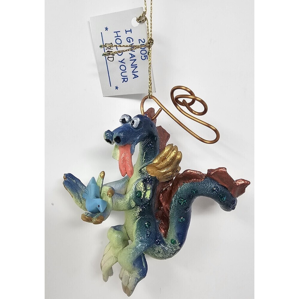 Artisan Pottery Whimsical I Gwanna Hold Your Bird Ornament Claire Barr Wilson